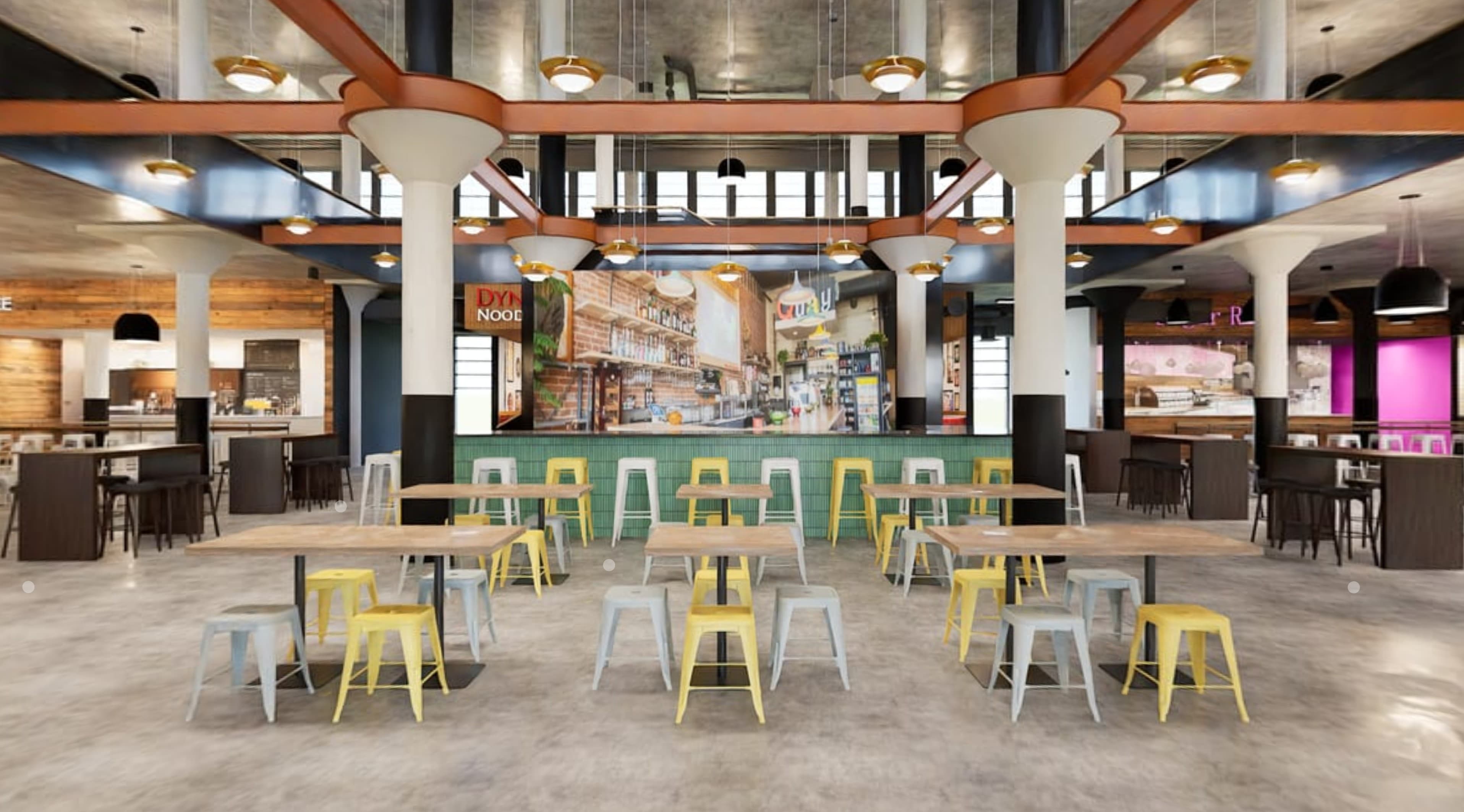 The Market — public food hall with locally owned vendors and communal seating