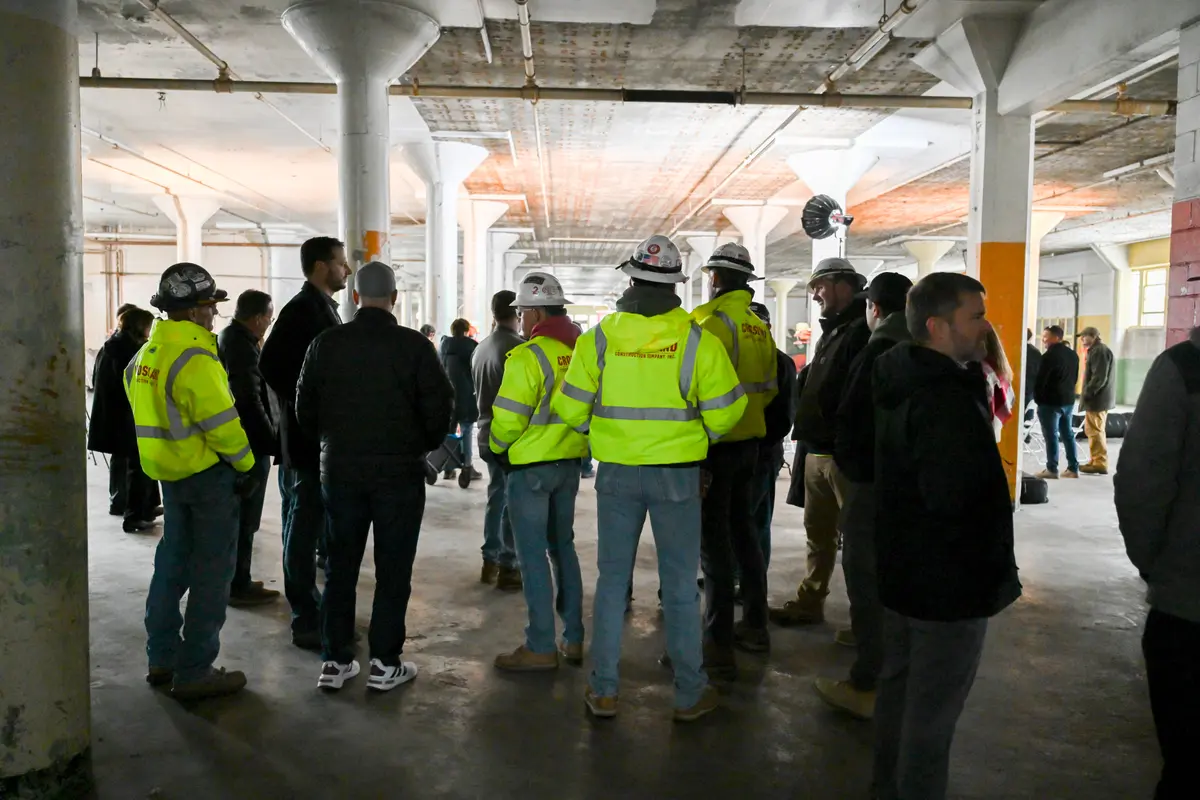 City officials and development team presenting the project vision