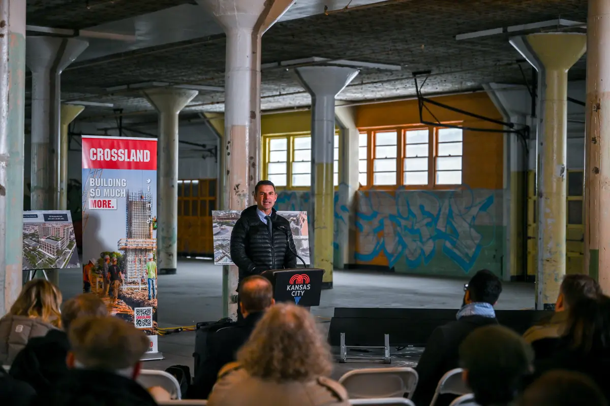 Community leaders turning dirt at the groundbreaking ceremony